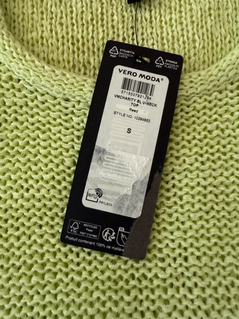NEW! Vera Moda "Charity" Scoop Neck Knit Tank Reed Green Size Small - Picture 4 of 15